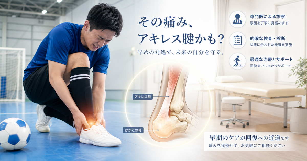 足首で音がして痛い！アキレス腱断裂の確認と手術を避ける治療法